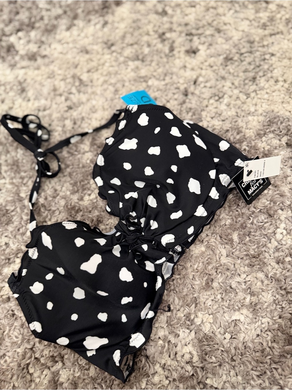 Sundazed Black & White Spot Ruffle Bikini Set - Picture 3 of 6